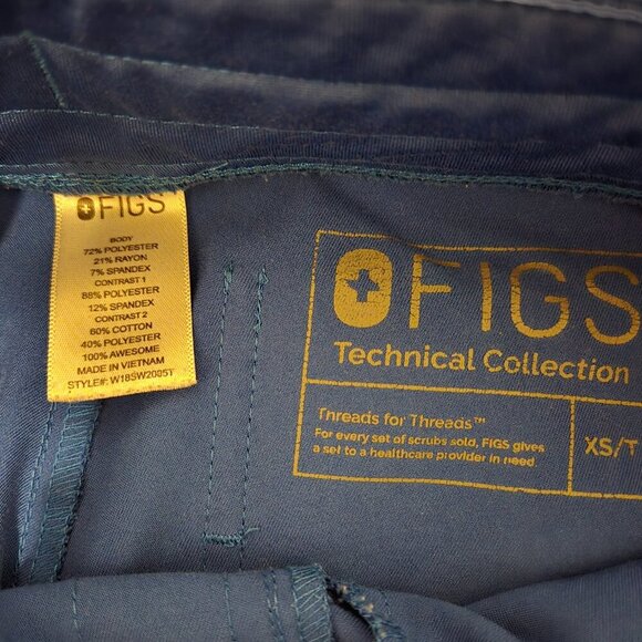 Figs Zamora Jogger Scrub Pants Royal Blue XS Tall - Picture 3 of 5